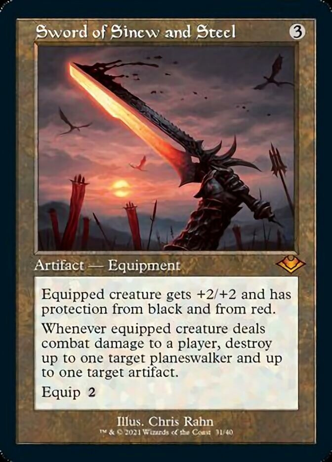 Sword of Sinew and Steel Modern Horizons - Retro Frame